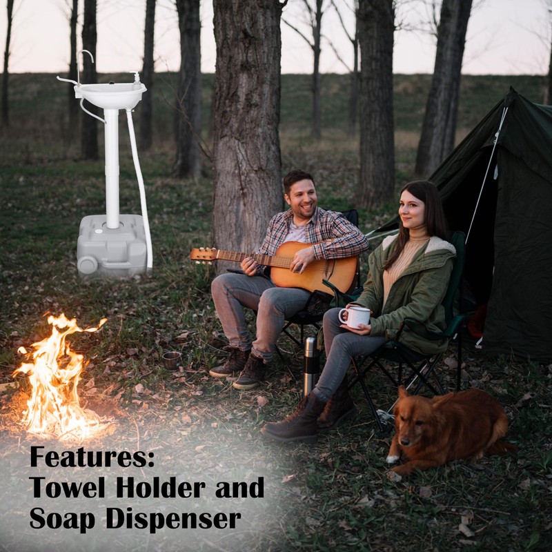 Portable Sink Outdoor Camping Sink Battery Operated Electric Hand Washing