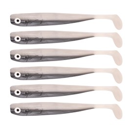 Zanderbait 12 cm Fischli, Fishing Lure, Artificial Bait, Zander Bait, Zander Bait, Soft Bait, Rubber Fish, Rubber Bait, Pack of 6