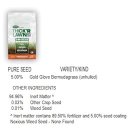 Scotts Scotts Turf Builder THICK'R LAWN Grass Seed, Fertilizer, and Soil Improver for Bermudagrass, 1,200 sq. ft., 12 lbs.