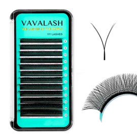 VAVALASH Y Lash Extensions D Curl 0.07mm 8mm Tray Easy Premade Volume 2D Fans Eyelash Extension YY Type Natural Volume Lashes Extension Soft Matte Black Lashes (YY-0.07-D-8mm)