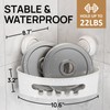 LEVERLOC Suction Cup Shower Shelf, Corner Shower Caddy 2 Pack