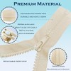 ANPURZII 3PCS #5 12 Inch Beige Separating Jacket Zippers for