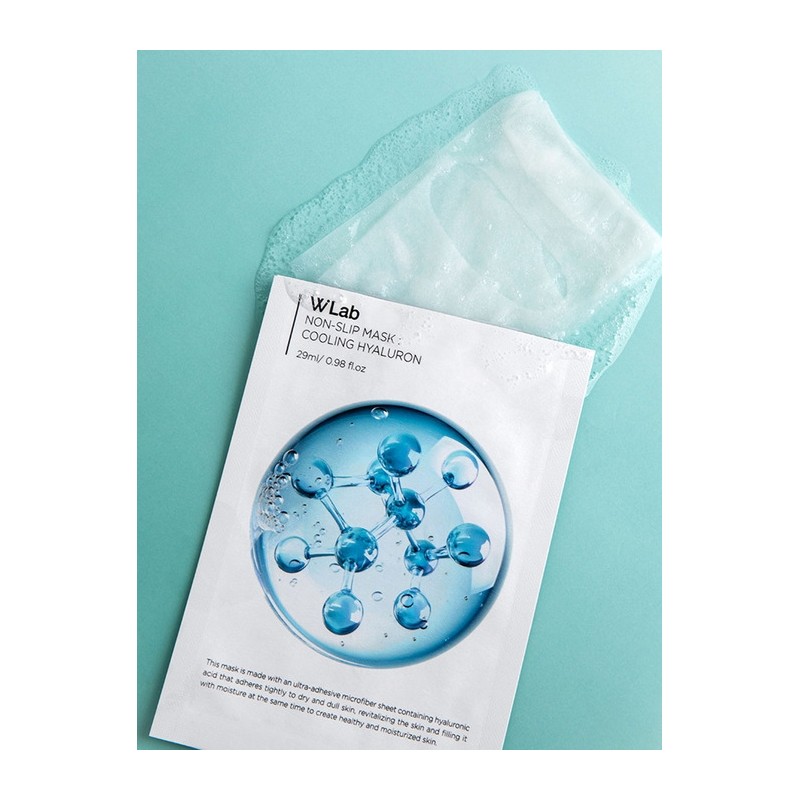 [5 sheets] W Lab Non-Slip Mask Cooling Hyaluronic Acid /