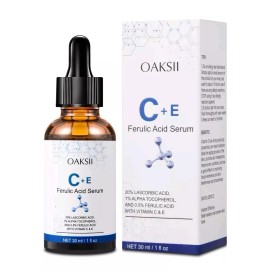 OAKSII Vitamin C+E Ferulic Acid Serum for Face Anti Aging Face Care 1 Oz ×4