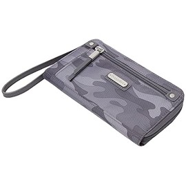 Baggallini Ladies Dark Grey Camouflage Zip Wallet