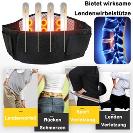 HPONEZJ Back Warmer Self-Heating Back Bandage Magnetic Field Therapy Back Support Belt with Metal Support Waist Warmer Back Waist Support Thermal Heat Belt for Back Pain Women Men L