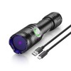 UniqueFire 1702 365nm UV Black Light Flashlight, High Power USB-C
