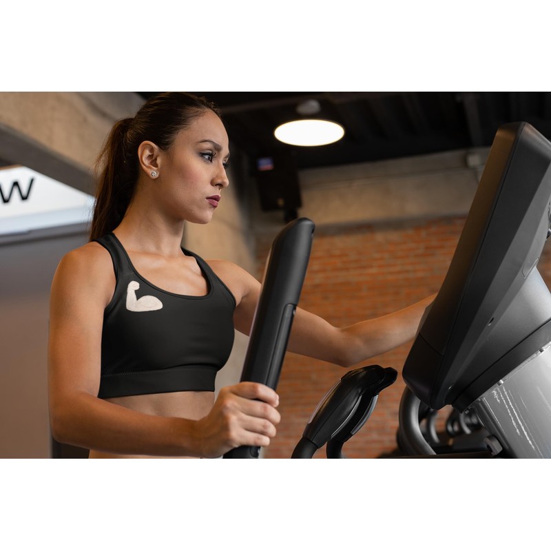 2" Light Brown Embroidered Iron-On Bicep Arm Patch – Strength