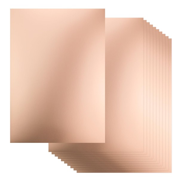 Rose Gold Metallic Foil Paper, DIN A4, 30 Sheets, 250