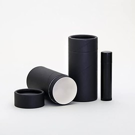 70 mL Black Kraft Paperboard Deodorant/Lotion/Cosmetic/Lip Balm Tubes (100)