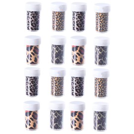 Baluue 2pcs 8 DIY Nail Art Decals 8 Bottles of Leopard Nail Stickers for Fingernails Decor