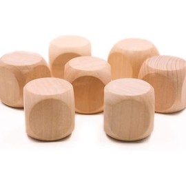 10 Pcs Wooden Dice,Dice Games, 6 Sided Blank Dice Round Corner Cube Dice DIY Graffiti Dice Crafts Toy Dice Board Game Party Supplies Standard Game Dice (1.8cm) Dice Set,Standard Game Dice