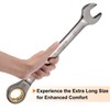 HARFINGTON Ratcheting Combination Wrench Metric, 17mm, 12 Point 72-Tooth CR-V