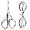 2 Pcs Collapsible Scissors Fishing Line Fabric Scissors Stainless Steel