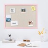 Navaris Framed Linen Bulletin Board - 17 x 23 inches