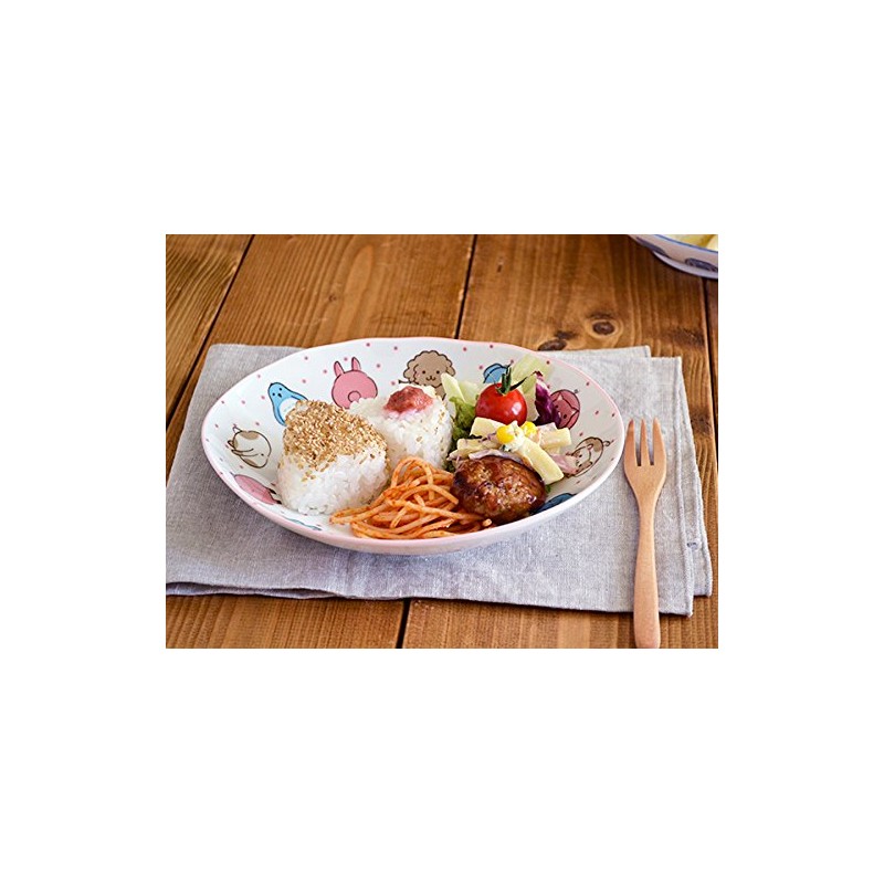 te-buruuxeai-suto Oval Plate Animal Love Girls Plate