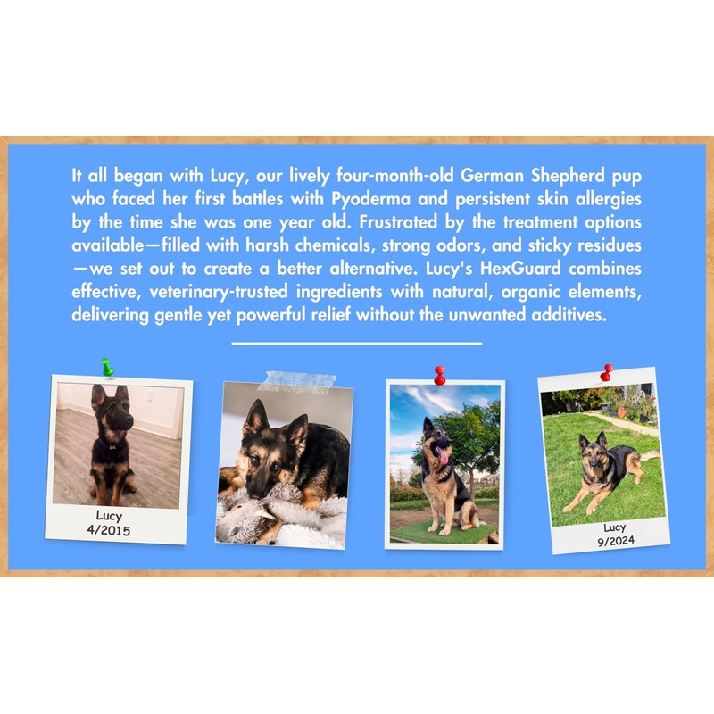 Lucy's Pet Skin Irritation Relief Shampoo - Soothes Rashes, Hot