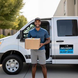 Delivery Driver Magnet for Car - 3-Pack Frequent Stops Removable Magnet Set - Reflective Delivery Magnetic Car Door and Bumper Sig (Blue-3)