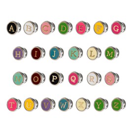26 Pack Enamel Funny Letter Pins Set Cute Initial Pins Fun Button Lapel Pins Aesthetic Brooch for Men Women Girl Backpacks Jacket Hat Badges Jeans Decor