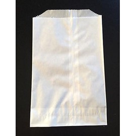 5-1/2" x 7-3/4" Glassine Wax Paper Bags Flat Glassine Lined Paper Gourmet Bags - Pack of 100