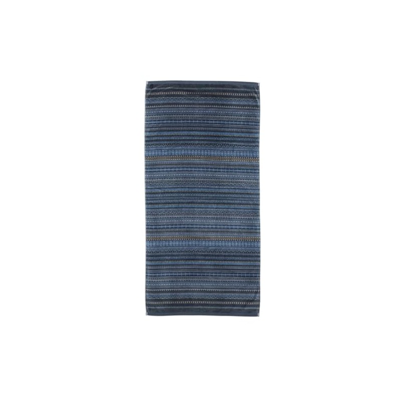 PIP STUDIO Geometric Print Bath Towel Dark Blue 70 x