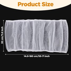 SHENLIU White Bird Cage Mesh Cover, Seed Collector Protective Meshs Cover, Adjustable Soft Breathable Mesh, Budgie Cage Bird Seed Collector Suitable for Parrot Cages Round and Square Cages