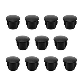 ECSiNG 100pcs Black Plastic Hole Plugs 10mm Snap Hole Pipe 10-10.5mm Steel Furniture Fence Post Pipe Insert End Caps for Cabinets Cabinets Functions
