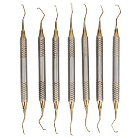 7 Pieces Teeth Plaque Remover Kit Multiple Shapes Metal Cleaning Pick Dental Hygiene Scraper Tool Set