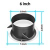 6-inch ABS Vent Cover, White Round Soffit Exhaust Cover Louver