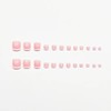 48Pcs White French Tip Press on Nails with Bow Charms