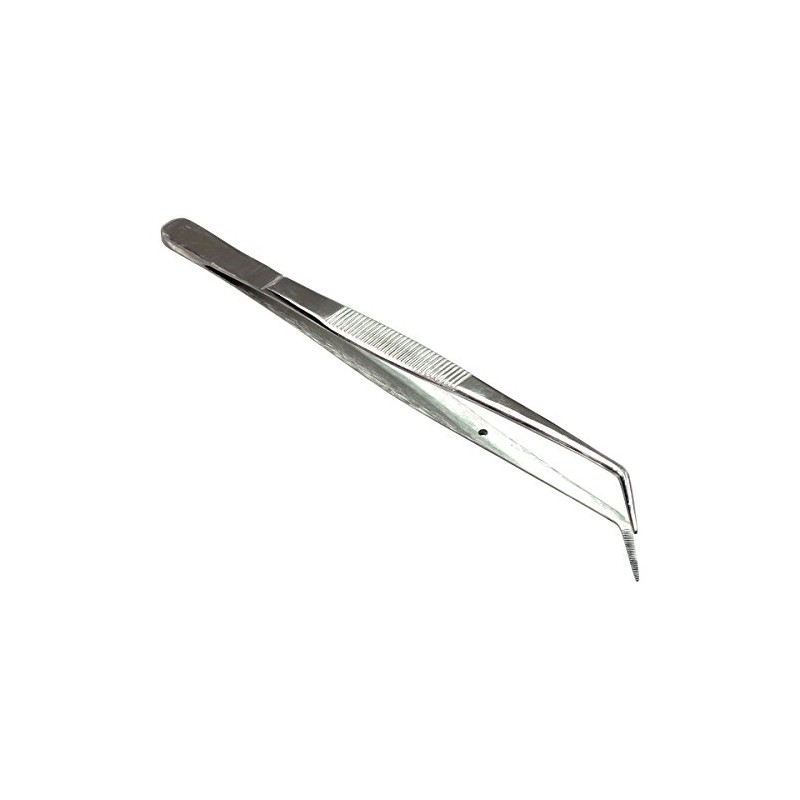 HTS 171C6 6.25" Curved Stainless Steel College Tweezers