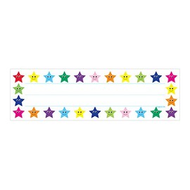 Hygloss Products Multi-Color Stars Kids Name Plates for Desks Cubbies Lockers â 9.5 x 2-7/8 Inch, 36 Pack