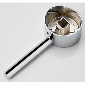 Tap Handle kit Single Faucet Handle for Cartridge Stem 10 x 10 mm Universal Replacement Metal Lever Handle with Button and Set Screw, Polished Chrome (for 40mm Cartridge)