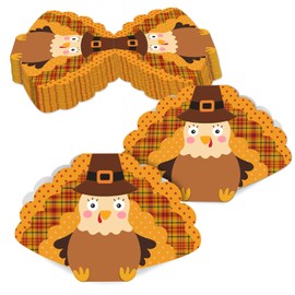 JUESMOS 50Pcs Thanksgiving Place Cards Funny Turkey Name Cards Fall Table Place Cards Thanksgiving Guest Seating Tent Cards for Autumn Wedding Baby Shower Birthday Harvest Party Table Setting Supplies