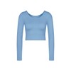 Sloggi Women's Ever Infused Relax Crop Top Ls Undershirt, Azura