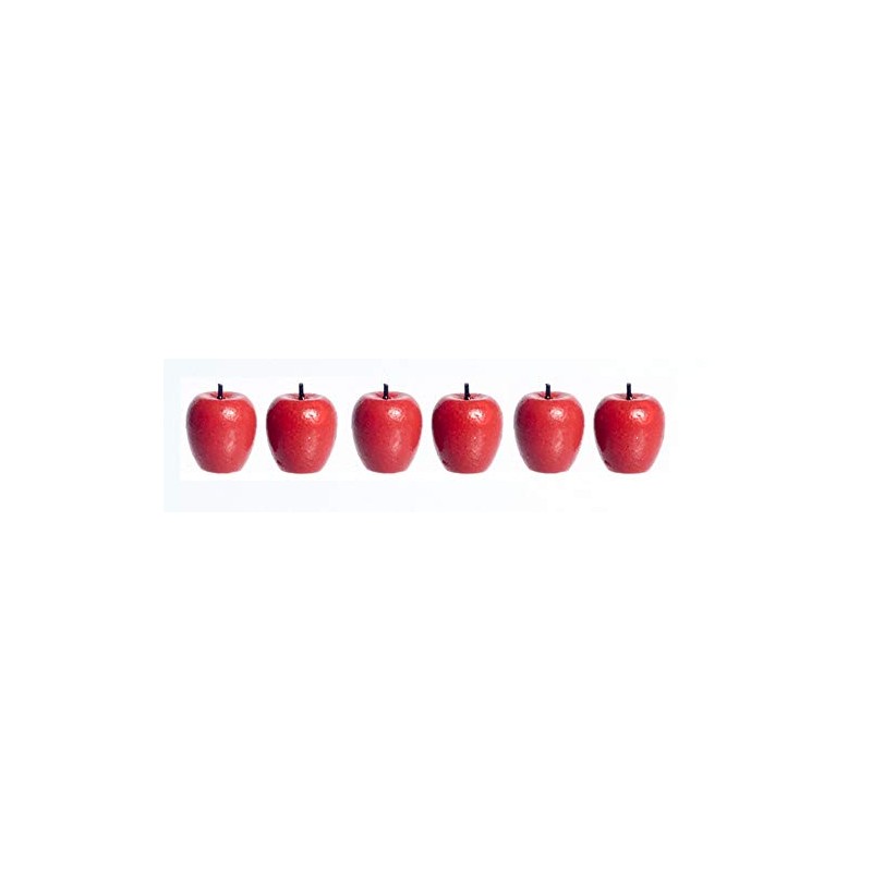 Dollhouse Miniature Red Apples Pkg of 6