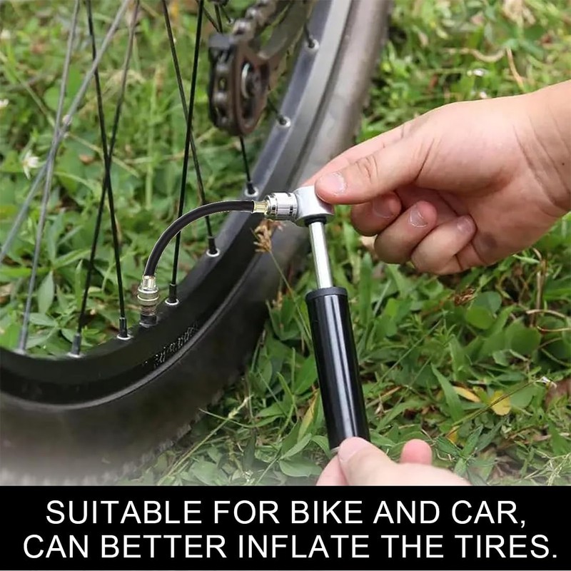 AUEFUDQ 3 Pcs Flexible Rubber Tire Valve Adapter Extension with