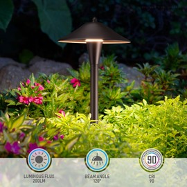 LEONLITE Smart LED Low Voltage Pathway Lights, 5W 200LM Dimmable Color Changing Landscape Lighting, Adjustable Warm White & RGB, Waterproof, for Yard Garden Walkway, Oil Rubbed Bronze, Pack of 6