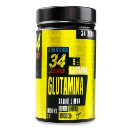 34 Zero Glutamina En Polvo 100 Servicios 1kg Sabores Limón                                                                                            