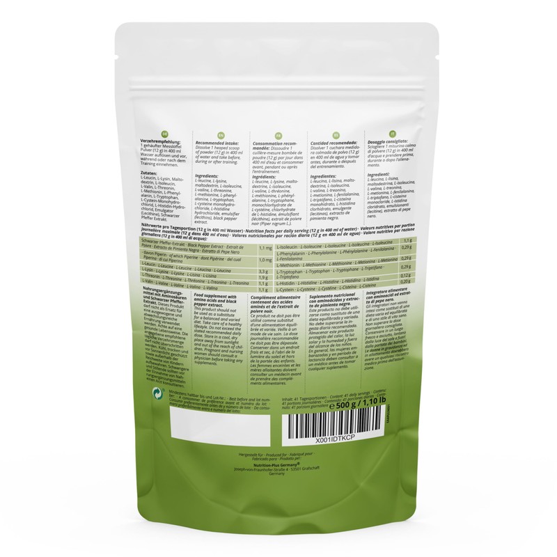 EAA Powder Neutral 500 g - High Dose - Instant