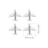 PRETYZOOM 12 Pcs Airplane Shape Push Thumb Travel Cards Nails