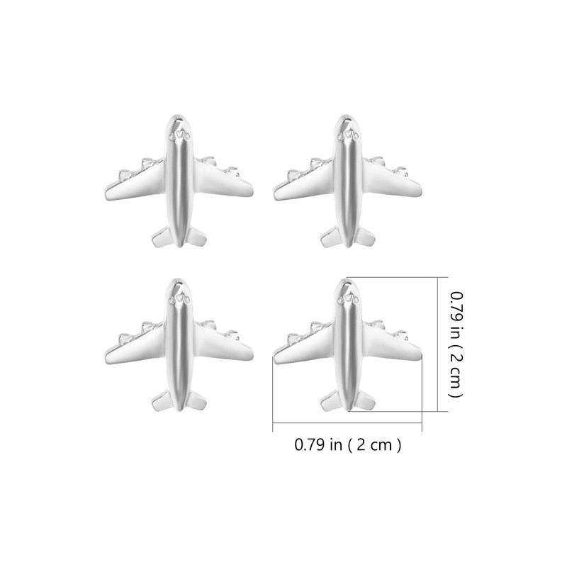 PRETYZOOM 12 Pcs Airplane Shape Push Thumb Travel Cards Nails
