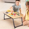 wishacc Book Stand for Reading in Bed, Bamboo Laptop Stand