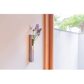 Kyoto Hanakitsu Single Vase, Wall Hanging, Shigaraki Ware, Pottery, Flower Base, 3 Types (Fire-colored Videro)