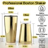 Stainless Steel Cocktail Shaker 2 Piece 18oz Unweighted & 28oz