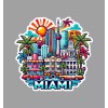 Texas Hart Designs Miami Florida Fridge Magnet