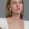 FDEETY Earrings for Women Baroque Pearl Earrings Chunky Gold Hoops