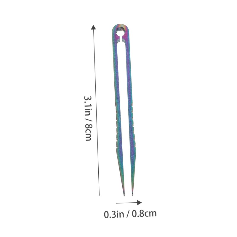 BIUDECO Titanium Tweezers Set Compact Eyebrow Tweezers for Use Portable