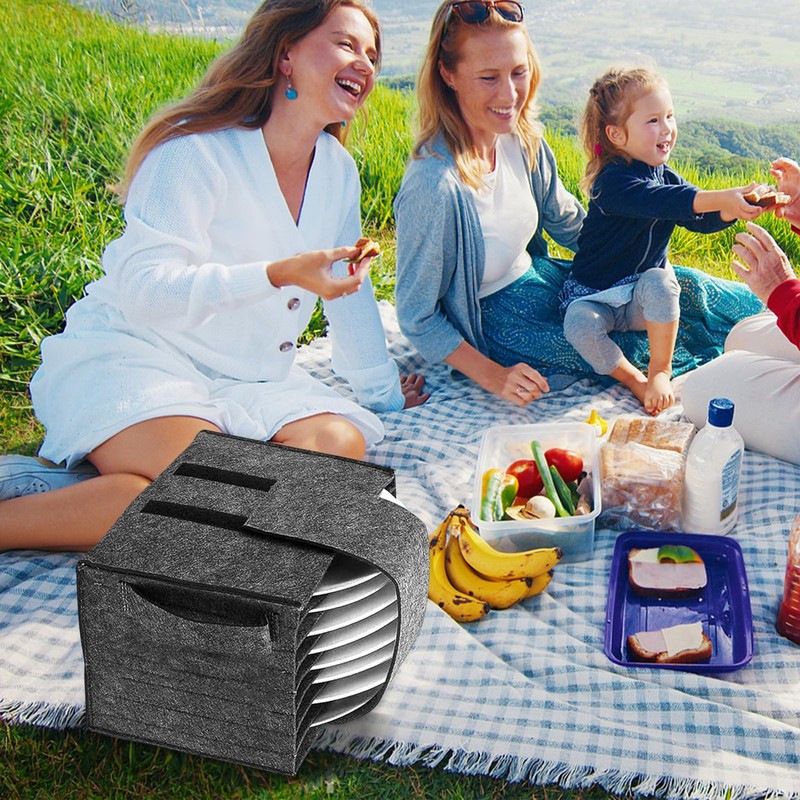 SHMSHNG Plate Holder Motorhome Storage Space for 8 Plates Camping