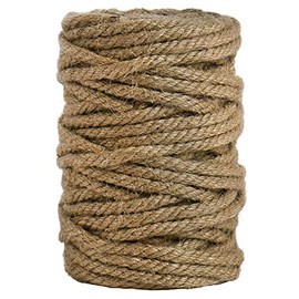 Natural Jute Twine 4mm 100 Feet Crafting Twine String for Crafts Gift, Craft Projects, Wrapping, Bundling, Packing, Gardening and More, Jute Rope to Use Around The House and Garden